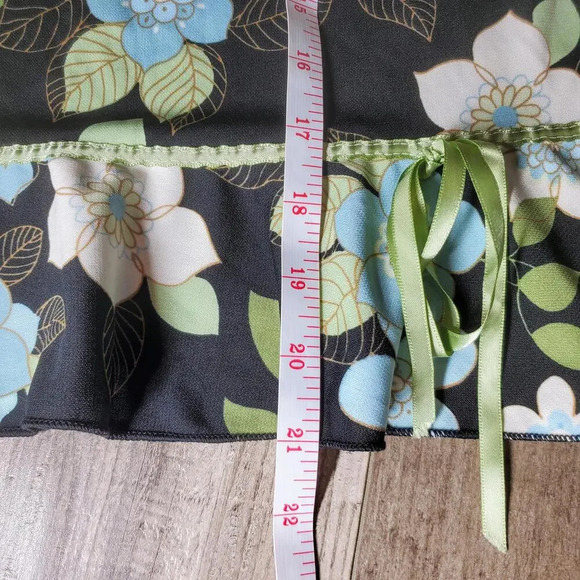 Vintage Black Green & Blue Floral Skirt by LunaChix / 90s Skirt / Y2K - Picture 9 of 10